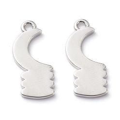 Платина Латунные подвески, долговечный, адинкра символы акобен, платина, 19x8.5x1 мм, отверстие : 1.5 мм