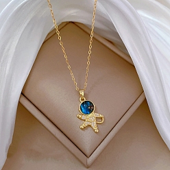 Human Подвески из нержавеющей стали и стекла для женщин, человек, 15.75 дюйм (40 см)