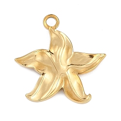 Настоящее золото 18K 304 подвески из нержавеющей стали, цветочный шарм, ионное покрытие (ip), реальный 18 k позолоченный, 20x20x2 мм, отверстие : 2 мм