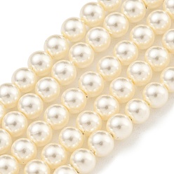 Фора Стеклянные жемчужные бусины, круглые, оранжевые, 3 мм, отверстие : 0.5 мм, около 126 шт / нитка, 16.06'' (40.8 см)