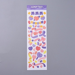 Heart Scrapbooking Stickers, for Journal Planner DIY Crafts Scrapbooking Diary, Heart Pattern, 26x8cm