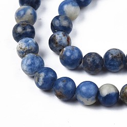 Sodalite Natural Sodalite Beads Strands, Round, 6mm, Hole: 1mm, about 60~63pcs/strand, 14.76~14.96 inch(37.5~38cm)