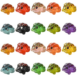 (52) Непрозрачная лаванда 40 шт. 10 Цветные светящиеся смоляные украшения в виде лягушек, светящиеся в темноте украшения, разноцветные, 22x24x13.5 мм, 4 шт / цвет