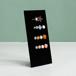 Черный 1 бархатный держатель-органайзер для заколок для волос для женщин и девочек, подставка для заколки для волос для домашнего рабочего стола, прямоугольные, чёрные, 8x12x24.5 см