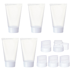 Белый 5шт. PP пластиковая многоразовая валик-кисть для подкраски, инструмент для ремонта стен, белые, 130x76x48 мм, емкость: 100 мл (3.38 жидких унций)