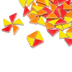 (52) Непрозрачная лаванда Треугольные фарфоровые кабошоны, мозаичные плитки, для поделок из мозаики своими руками, рамки для картин и многое другое, разноцветные, 16x9x4 мм, 100 г / набор