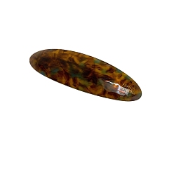 Сиена Заколки-кнопки из ацетата целлюлозы (смолы) для женщин и девочек, цвет охры, 74x20 мм