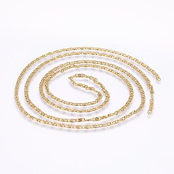 Золотой 304 из нержавеющей стали lumachina цепи, улитка цепи, несварные, золотые, 3x1.2 мм