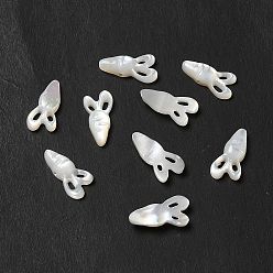 Seashell Color Natural White Shell Beads, Carrot, Seashell Color, 11.5x6x2mm, Hole: 0.7mm