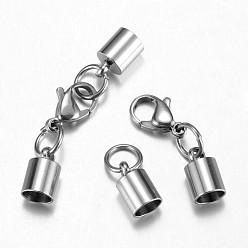 Нержавеющая Сталь Цвет Устойчивы к потускнению 304 застежки-клешни из нержавеющей стали, с мозг заканчивается, цвет нержавеющей стали, 38.5 мм