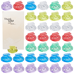 (52) Непрозрачная лаванда 60шт 6цвета прозрачный пластиковый держатель для карт, для игры в карты, разноцветные, 1.95x1.1 см, прорезь: 2 мм, 10 шт / цвет