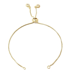 Настоящее золото 18K 1мм латунная цепочка-слайдер для изготовления браслетов, с прозрачными фианитами в виде солнечных подвесок, стойки покрытие, долговечный, без свинца и без кадмия, реальный 18 k позолоченный, 9.45 дюйм (24 см), отверстие : 2 мм