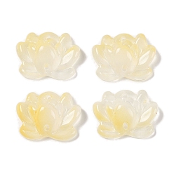 Светлый Золото-желтый Краски для выпечки стеклянные бусины, лотос, светлый золотарник желтый, 15.5x20.5x7.5 мм, отверстие : 1.2 мм
