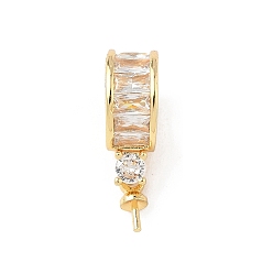 Золотой Латунные серьги-кольца из циркония, плоско-круглые, без кадмия и без свинца, стойки покрытие, долговечный, золотые, 18x5x10 мм, отверстие : 6.5 мм