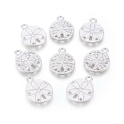 Платина Сплавочные подвески тибетского стиля, , без кадмия, без никеля и без свинца, платина, 19x15x2 мм, отверстие : 2 мм