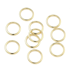 Настоящее золото 18K Латунные соединительные колечки, круглые кольца, без свинца и без кадмия, долговечный, стойки покрытие, реальный 18 k позолоченный, 14x2 мм, внутренний диаметр: 11 мм