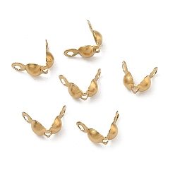 Настоящее золото 18K 304 из нержавеющей стали советы шарик, ионное покрытие (ip), долговечный, стойки покрытие, реальный 18 k позолоченный, 7.5x4 мм, отверстие : 1.5 мм, внутренний диаметр: 3.5 мм