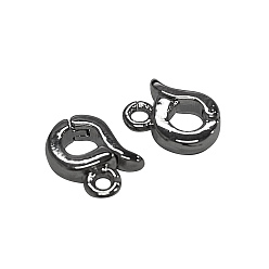 Платина Латунный усилитель укороченный кулон залог, навесные поручительства, с петлей, платина, 8x6.5x2 мм, отверстие : 1 мм