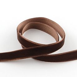 Coconut Brown 1/8 inch Single Face Velvet Ribbon, Coconut Brown, 1/8 inch(3.2mm), about 200yards/roll(182.88m/roll)