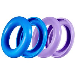 Mixed Color Silicone Bobbin Saver/Organizers, for Sewing Machine Bobbins, Mixed Color, 131x19mm, 4pcs/set