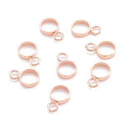 Розовое Золото 304 дуги из нержавеющей стали, петля под залог, форма кольца с петлей, розовое золото , 8x5.5x1.5 мм, отверстие : 1.8 мм