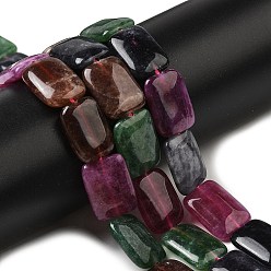 (52) Непрозрачная лаванда Натуральные окрашенные малайзийские нефритовые бусины, прямоугольные, разноцветные, 18~18.5x13~13.5x4.5~5 мм, отверстие : 1.2 мм, около 22 шт / нитка, 15.87'' (40.3 см)