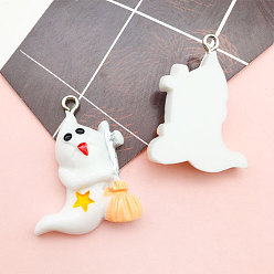 Ghost Подвески из непрозрачной смолы на Хэллоуин, чары ужасов, призрак, 10~30 мм