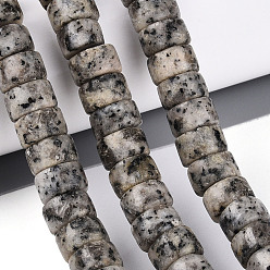 Темно-Серый Бусины из натурального белого нефрита, диск, Heishi бусы, темно-серый, 10~10.5x4.5~6.5 мм, отверстие : 1~1.2 мм, около 60~78 шт / нитка, 14.57~15.16'' (37~38.5 см)