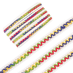 Разноцветный 10 лента из полиэстера в ярдах, аксессуары для одежды, красочный, 7/8 дюйм (22 мм)