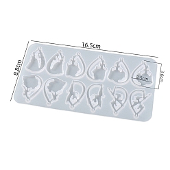 Body DIY Pendant Silicone Mold, Resin Casting Molds, for UV Resin, Epoxy Resin Craft Making, Body, 165x88x5mm