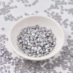 (TL526) Серебристо-серый Цейлонский Миюки тила бусины, японский бисер, 2-луночное, (тл 526) серебристо-серый цейлон, 5x5x1.9 мм, Отверстие: 0.8 мм, о 118 шт / бутылка, 10 г / бутылка