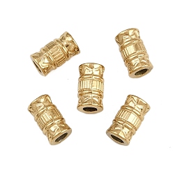 Настоящее золото 18K 304 из нержавеющей стали бусы, ионное покрытие (ip), колонка, реальный 18 k позолоченный, 8.5x5 мм, отверстие : 2.5 мм