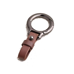 Седло Коричневый Сплав цинка брелок, с ПУ кожаный, седло коричневый, 7.4x3.4 см