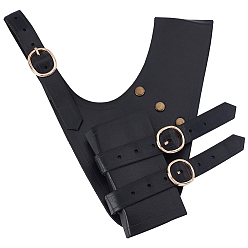 Черный Регулируемые ножны для меча из искусственной кожи, со сплавочной фурнитурой, аксессуары для ретро средневекового костюма, чёрные, 211x174x25 мм