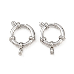 Нержавеющая Сталь Цвет Устойчивы к потускнению 304 застежки-пружины из нержавеющей стали, цвет нержавеющей стали, 14x2.5 мм, отверстие : 2~2.5 мм