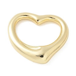 Настоящее золото 18K Латунные подвески, сердце, стойки покрытие, долговечный, без свинца и без кадмия, реальный 18 k позолоченный, 25x28x7.5 мм, отверстие : 14.5x21 мм