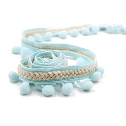 Голубой Лента с бахромой и кисточкой из полиэстера в этническом стиле, для одежды, украшение занавеса, голубой, 1-3/8 дюйм (35 мм)