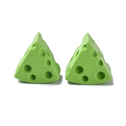 Lime Resin Cabochons, DIY Hair Accessories, Cheese, Lime, 19.5x19.5x11mm