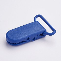 Blue Eco-Friendly Plastic Baby Pacifier Holder Clip, Blue, 43x31x9mm