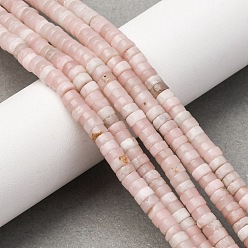 Розовый Опал Натуральный розовый опал бусы пряди, диск, Heishi бусы, 4~5x2~2.5 мм, отверстие : 0.7 мм, около 160 шт / нитка, 15'' (38.1 см)