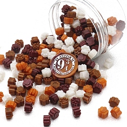 Chocolat Sceller les particules de cire, pour cachet de cachet rétro, impression de patte de chat, chocolat, case: 61x59 mm, 200 pcs / boîte