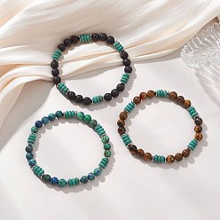 (52) Непрозрачная лаванда Драгоценный камень бисером растянуть браслеты, разноцветные, внутренний диаметр: 2.17 дюйм (5.5 см)