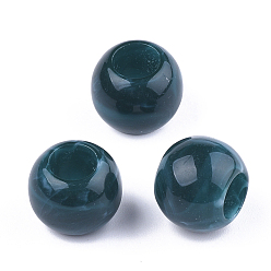 Dark Slate Gray Acrylic Beads, Imitation Gemstone Style, Rondelle, Dark Slate Gray, 11.5x9.5mm, Hole: 5.5mm, about 760pcs/500g