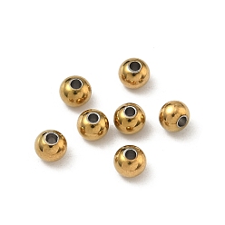 Rondelle 304 из нержавеющей стали бусы, ионное покрытие (ip), долговечный, стойки покрытие, реальный 18 k позолоченный, рондель, 5x4 мм, отверстие : 1.5 мм