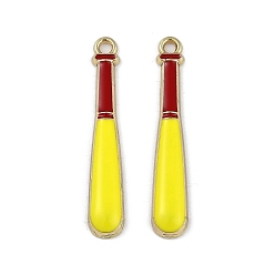 Другие Подвески из эмали и сплава, золотые, бейсбольной битой, 35x6x3 мм, отверстие : 1.8 мм