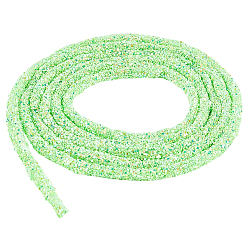 Светло-зеленый Пластиковая блестящая веревка с пайетками для свадебных платьев, костюмов, одежды, обуви, ювелирных украшений и аксессуаров, сделанных своими руками., светло-зеленый, 6 мм