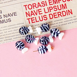 Темно-синий  Шифер Бусины лэмпворк , рыба с рисунком сглаза, темный сланец синий, 13x20 мм