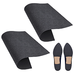 Noir Semelles de chaussures rectangulaires en caoutchouc antidérapant, semelle de réparation à grains surélevés résistant à l'usure pour bottes, chaussures en cuir, noir, 380x280x2.5mm