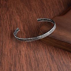 Цветок Браслеты-манжеты из сплава для женщин и мужчин, античное серебро, цветок, 3.35 дюйм (8.5 см)