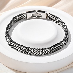 Античный Серебристый & Платиновый 304 браслеты-цепочки из нержавеющей стали для женщин и мужчин, старинное серебро и платина, 8 дюйм (20.2 см)